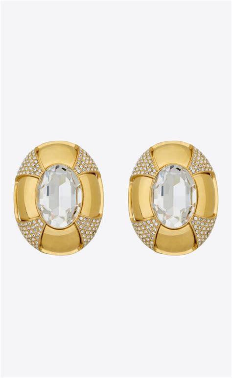 ysl earrings mens|ysl rhinestone earrings.